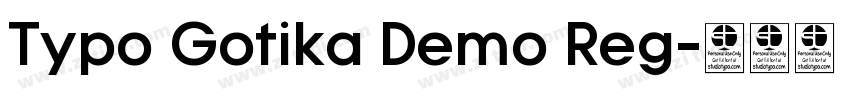 Typo Gotika Demo Reg字体转换